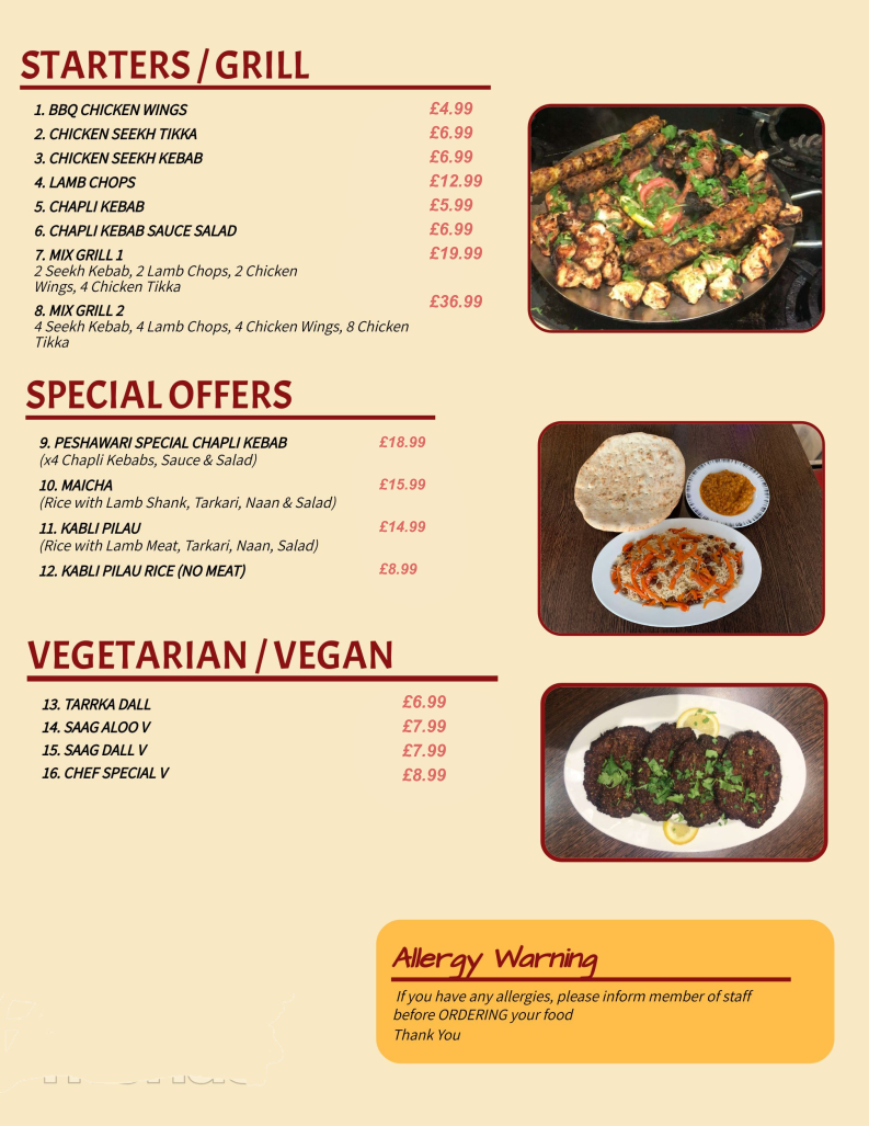 Taste of Peshawar Menu - Image 2